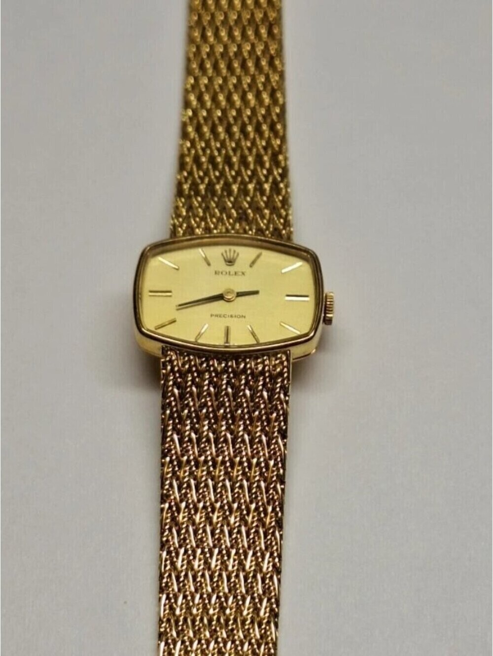 VINTAGE~ROLEX~LADIES DRESS WATCH~PRECISION~SOLID 18K YELLOW GOLD~GREAT CONDITION - Picture 6 of 16